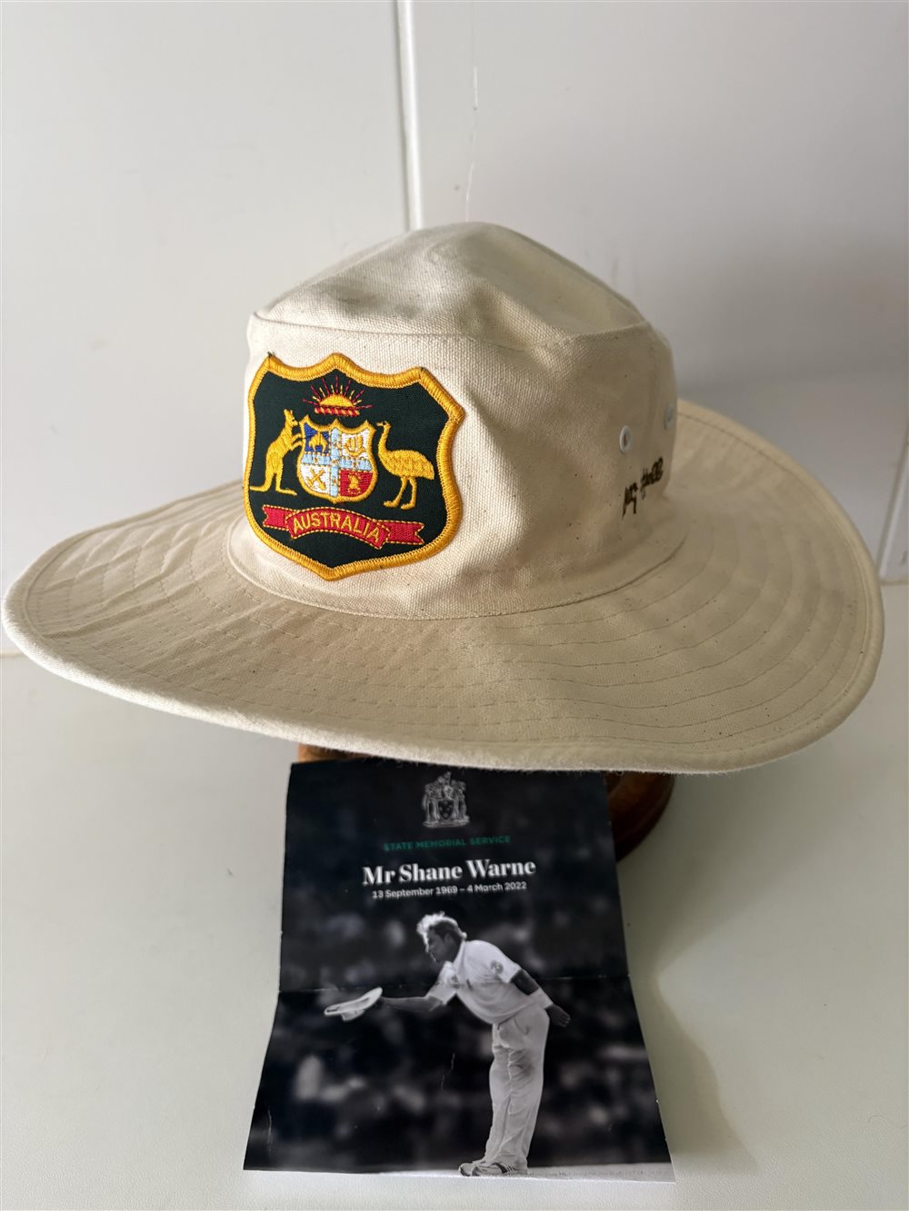 Shane Warne's broad-brim Australia hat, held in the Centre's collection